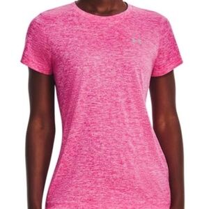 BRAND NEW women under armour tech twist pink shirt size S